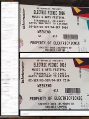2 x Electric Picnic Tickets